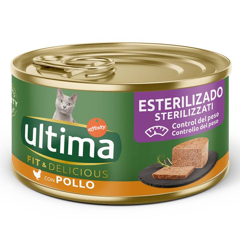 80 + 16 gratis! 96 x 85 g Ultima - Fit & Delicious Sterilized: Huhn von Affinity Ultima