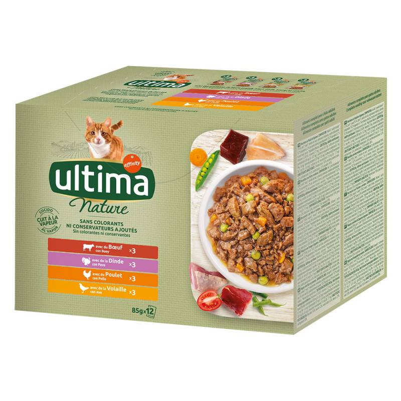 80 + 16 gratis! 96 x 85 g Ultima Nassfutter - Nature Fleischvariation (Rind, Truthahn, Huhn, Geflügel) von Affinity Ultima