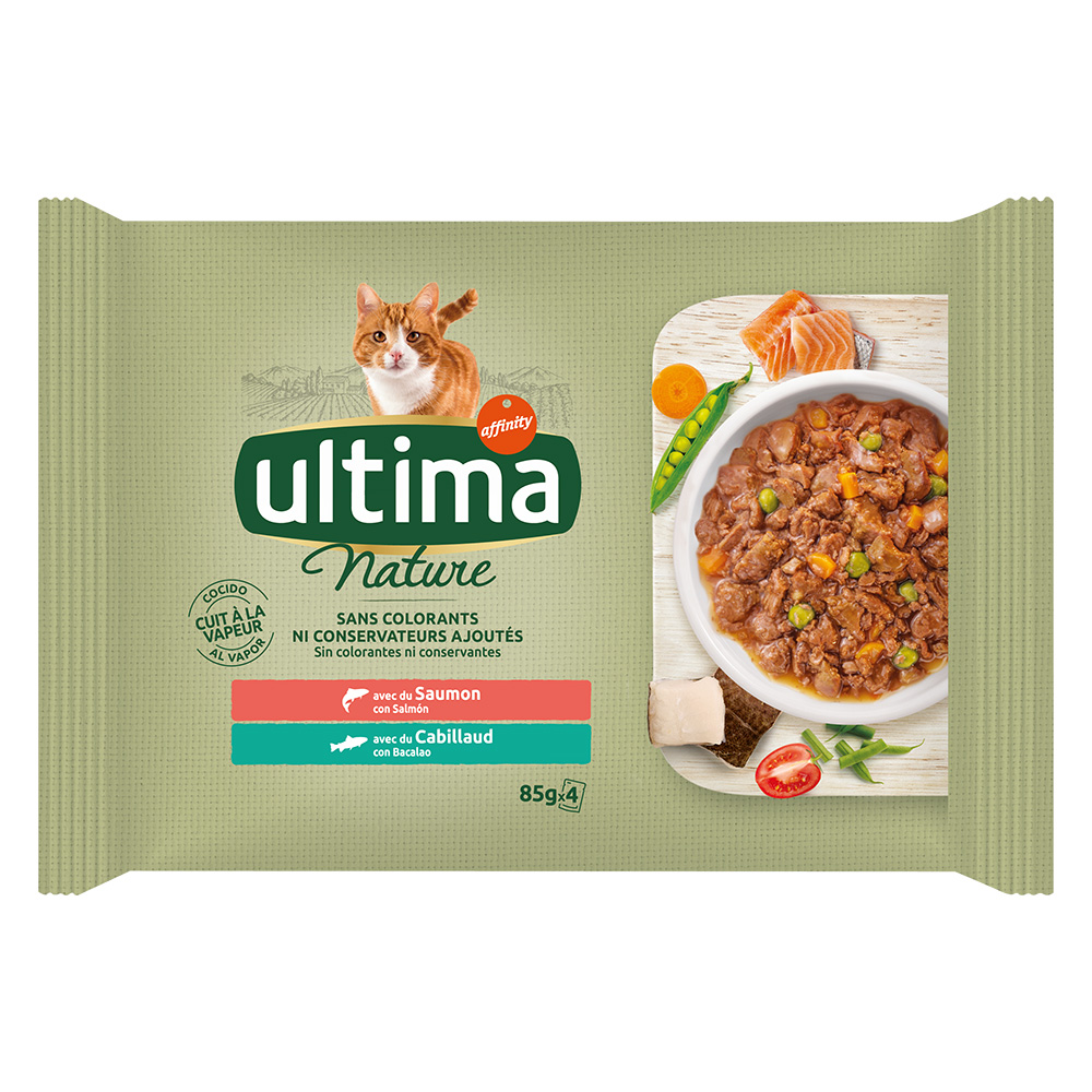 Ultima Cat Nature 4 x 85 g - Lachs & Kabeljau Ultima Cat Nature 4 x 85 g - Lachs & Kabeljau von Affinity Ultima
