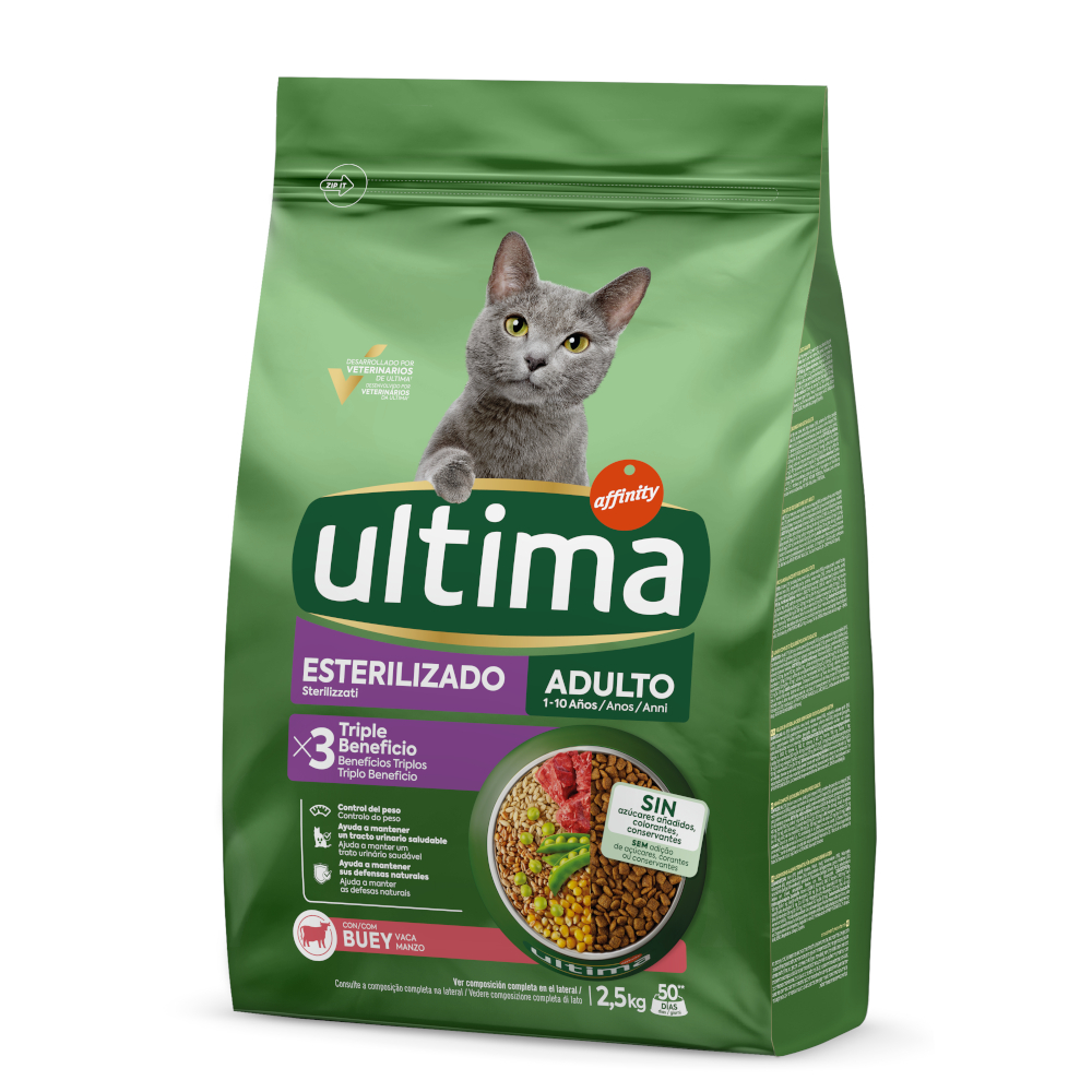 Ultima Cat Sterilized Adult Rind - Sparpaket: 2 x 2,5 kg Ultima Cat Sterilized Adult Rind - Sparpaket: 2 x 2,5 kg von Affinity Ultima