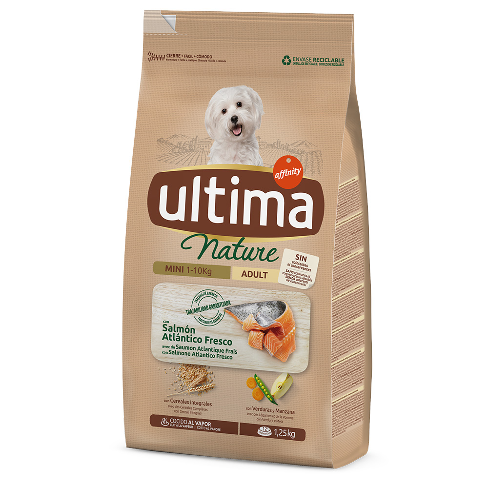 Ultima Dog Nature Mini Adult Lachs - Ekonompack: 3 x 1,25 kg von Affinity Ultima