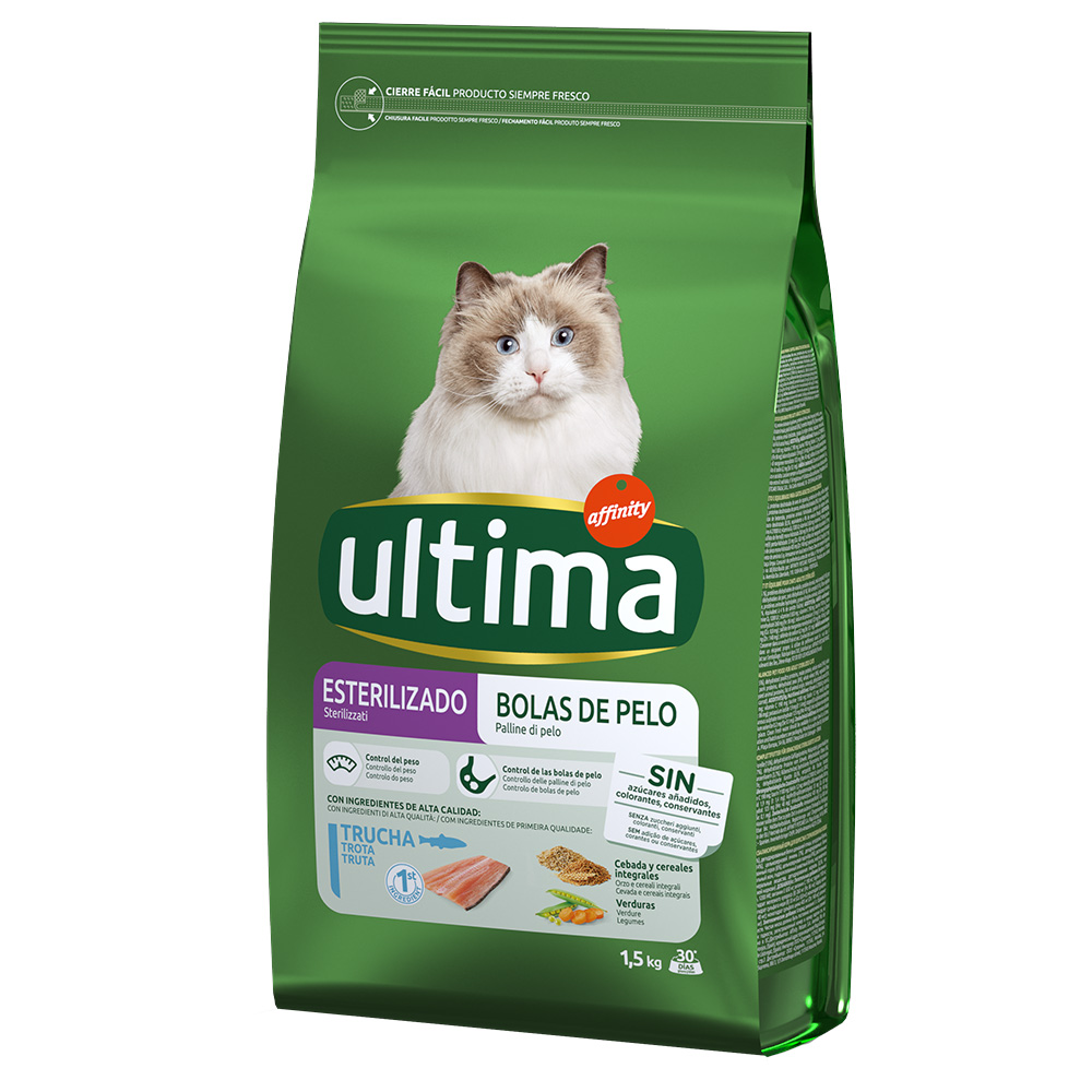 Ultima Feline Sterilized Hairball mit Forelle - 4,5 kg (3 x 1,5 kg) von Affinity Ultima