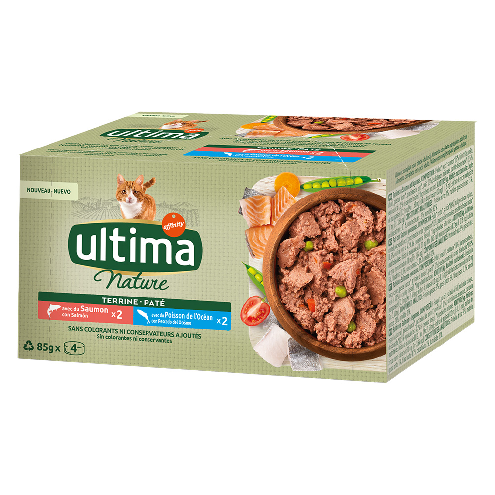 Ultima Nature Paté Katze 40 x 85 g - Lachs & Meeresfisch von Affinity Ultima