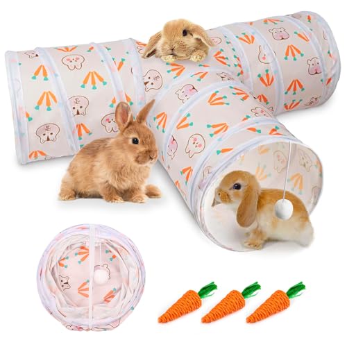 Kaninchentunnel und Röhren – Kleintiere, zusammenklappbares Versteck mit Ball, Spielzeug, 3-Wege-Meerschweinchentunnel, Haus, interaktiver Spielplatz für Chinchilla, Frettchen, drinnen und draußen Kaninchentunnel und Röhren – Kleintiere, zusammenklappbares Versteck mit Ball, Spielzeug, 3-Wege-Meerschweinchentunnel, Haus, interaktiver Spielplatz für Chinchilla, Frettchen, drinnen und draußen von Aforetuto