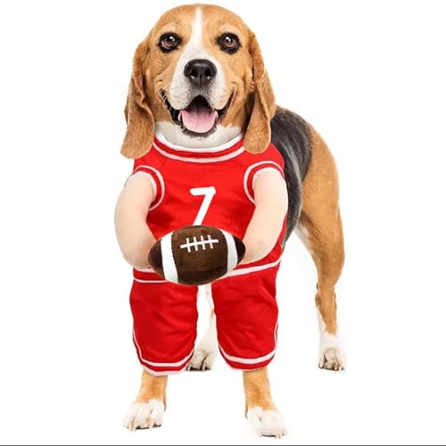 Afurl Hunde-Basketball-Kostüm mit Ball,Hunde-Basketball-Halloween-Kostüm | Haustier-Halloween-Kostüm,Lustiges Hundesport-Cosplay-Outfit mit verstellbaren Trägern Afurl Hunde-Basketball-Kostüm mit Ball,Hunde-Basketball-Halloween-Kostüm | Haustier-Halloween-Kostüm,Lustiges Hundesport-Cosplay-Outfit mit verstellbaren Trägern von Afurl