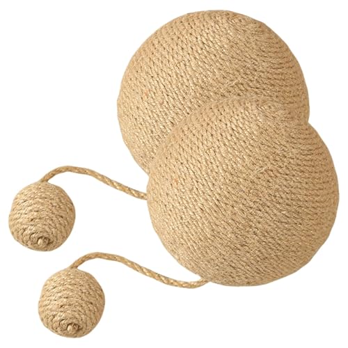 Afurl Katzenkratzball,Katzenkratzball | 2 Stück Kaninchen-Kratzspielzeug, Katzenspielzeug, Sisalball | Verschleißfester interaktiver Sisal-Kratzball für Haustiere für kleine Tiere Afurl Katzenkratzball,Katzenkratzball | 2 Stück Kaninchen-Kratzspielzeug, Katzenspielzeug, Sisalball | Verschleißfester interaktiver Sisal-Kratzball für Haustiere für kleine Tiere von Afurl