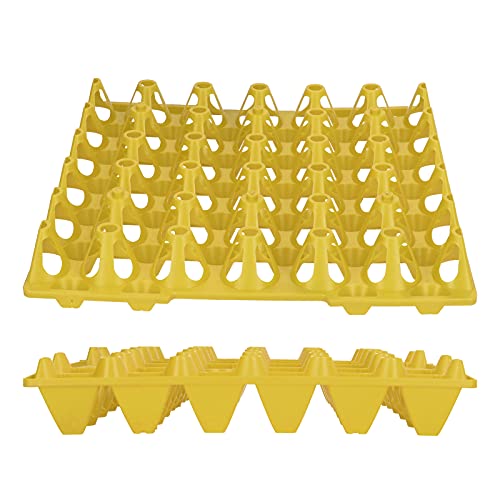 5pcs Plastikeizflat, 30 Zellkisten Halterschale für Hühnereier wiederverwendbarer Stapelbehälter für die Organisation Bauernhäuser Transportmittel (Gelb) von Agatige