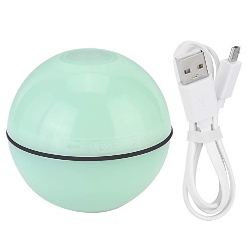 Agatige Haustier Katzenspielzeugball, USB Smart Charging Katzenlichtspielzeug mit LED-Lichtball, automatischer Rollball Katzensportspielzeug(Green) von Agatige