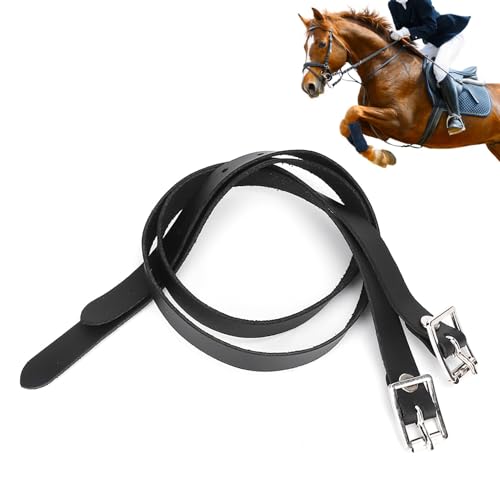 Agatige 2 Stück Leder Spornriemen, 50cm/19.7in Schwarze englische Sporenriemen für Pferde, Leder Spornriemen mit Edelstahlschnalle für Oberschenkel hohe Stiefel Reiten, Pferd Werkzeug Zubehör Agatige 2 Stück Leder Spornriemen, 50cm/19.7in Schwarze englische Sporenriemen für Pferde, Leder Spornriemen mit Edelstahlschnalle für Oberschenkel hohe Stiefel Reiten, Pferd Werkzeug Zubehör von Agatige