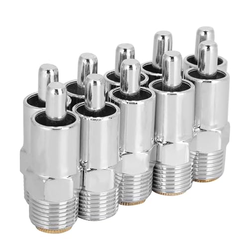 Agatige Schweinetränke Nippel, 10 Stück 6,3x2cm/2,5x0,9 Zoll Edelstahl Schweinetränke Automatische Nippeltränke für Schweine Tränke Geflügel Trinknippel für Sauen Ferkel Tränke Bretter von Agatige