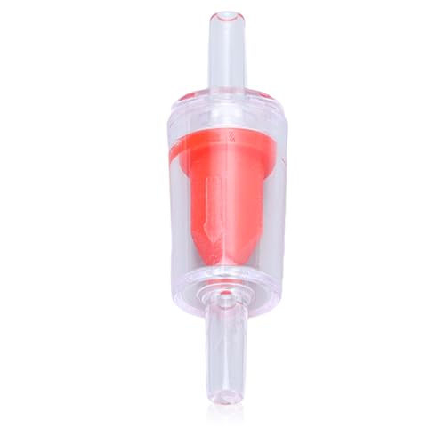 Einweg-Rückschlagventil, 10 Stück, 4 mm PP-Luftpumpe, Aquarium, 1-Wege-Wasserstopp-Rückschlagventil für Aquarium-Luftpumpe, Luftschläuche, Aquarium-Zubehör (4mm red) von Agatige