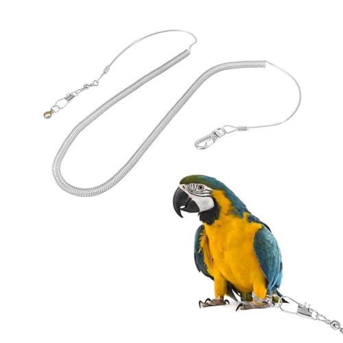 Haustier Vogel Fußkettchen, 6M Papageien Vogel Stand Fußkettchen Anti-Biss Flying Rope Leash Kits Papagei Fußkette Haustier Outdoor Traktion für Ara Nymphensittich Lovebird Macaw von Agatige