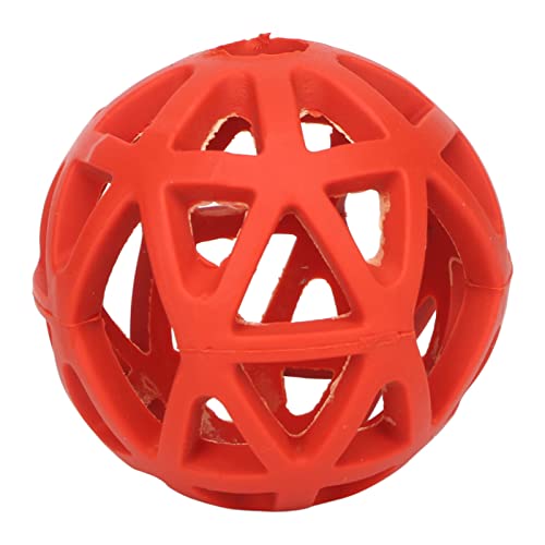 Hohlhundkugel, Gummi tragbare Zähne Mahlen Hund Spielzeugkugeln Haustier Kaut Spielzeug im Freien Accessoire für Innen im Freien im Freien (Rot) von Agatige