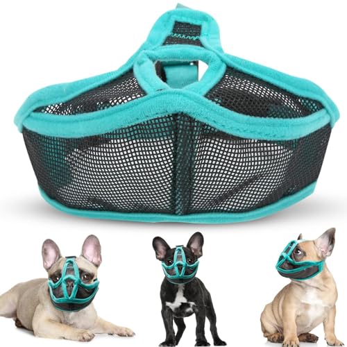 Maulkorb für Hunde, Hundemaulkorb mit Kurzer Schnauze, Mesh Verstellbar maulkorb französische Bulldogge, Atmungsaktiv Kurze Schnauze Anti-Beiss-Bulldogge für Anti-Beißen, Anti-Bell-Lecken Maulkorb für Hunde, Hundemaulkorb mit Kurzer Schnauze, Mesh Verstellbar maulkorb französische Bulldogge, Atmungsaktiv Kurze Schnauze Anti-Beiss-Bulldogge für Anti-Beißen, Anti-Bell-Lecken von Agatige