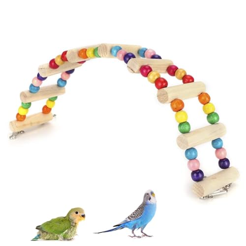 Papagei Hängebrücke, Holz Vogelleiter Vogelkäfig Leiter Brücke Klettern Schaukel Spielzeug für Nymphensittich Sittich Vogel Perch Stand Haustier Vogelkäfig Zubehör für Ratten Hamster Eichhörnchen Papagei Hängebrücke, Holz Vogelleiter Vogelkäfig Leiter Brücke Klettern Schaukel Spielzeug für Nymphensittich Sittich Vogel Perch Stand Haustier Vogelkäfig Zubehör für Ratten Hamster Eichhörnchen von Agatige
