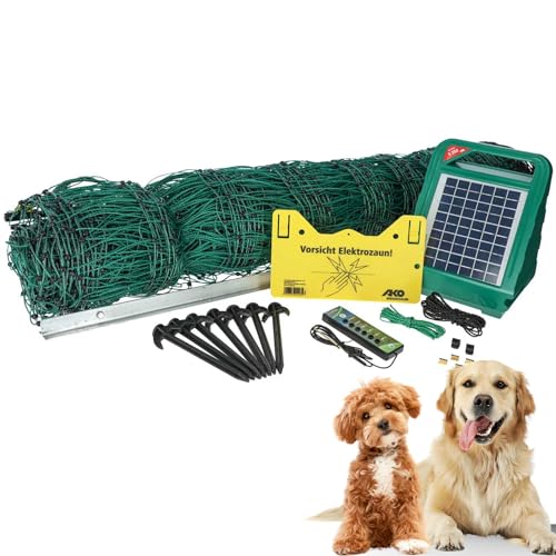 Agrarzone Hundezaun Komplett Set 12V Solar, Netz 50m x 106cm - Ideal für Garten und Camping - Mobiler Hundezaun 50 m - Stabiles und Robustes Design Agrarzone Hundezaun Komplett Set 12V Solar, Netz 50m x 106cm - Ideal für Garten und Camping - Mobiler Hundezaun 50 m - Stabiles und Robustes Design von Agrarzone