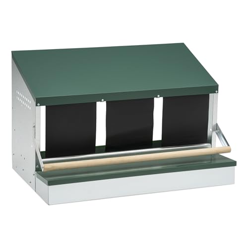 Agrarzone Legenest mit Sitzstange 75 cm - Hühnernest mit Abrollfunktion & Eierfach - robuste Legenester für Hühner - ideal für Wandmontage von Agrarzone