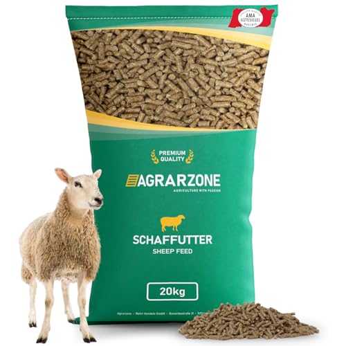 Agrarzone Schaffutter Ziegenfutter Pellets 20 kg - Österreichisches Kraftfutter ohne Gentechnik - Futter für Schafe & Ziegen - AMA-Gütesiegel & Mehrfach gereinigt von Agrarzone