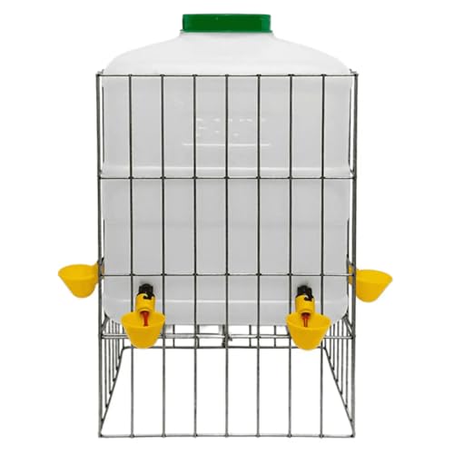 Automatische Hühnertränke 20 Liter - Geflügeltränke mit 4 Trinkschalen - Wasserspender Hühner, Enten und Wachteln – Kontinuierliche Wasserversorgung von Agrarzone