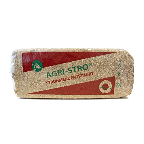Agri-Stro Strohmehl entstaubt 20 kg Länge: 1-2 cm geeignet für Allergiker Kleintier- und Pferde- Einstreu von Agri-Stro