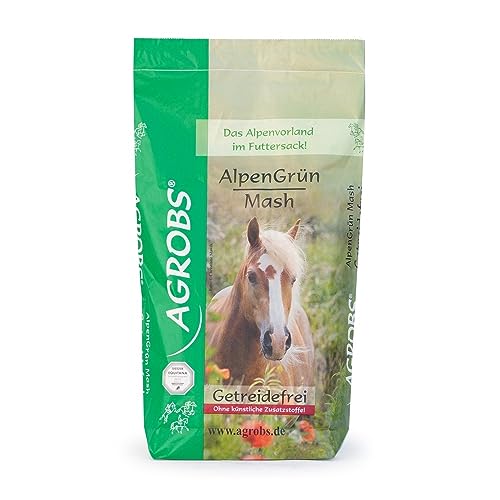 Agrobs Alpengrün Mash 5 kg Nachfüllpack - Getreidefrei - Für Pferde - Tierbedarf - 15 kg von Agrobs