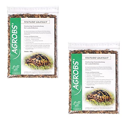 Agrobs PRE ALPIN Testudo Saatgut | Doppelpack | 2 x 100 g | Samenmischung für eine gesunde und schmackhafte Zugabe zur täglichen Fütterung | Für alle Landschildkröten geeignet von Agrobs