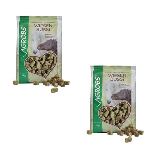 Agrobs WiesenBussi | Doppelpack | 2 x 1 kg | Ergänzungsfutter für Pferde | Hochwertige Basis aus Gräsern und Kräutern | Ohne Geschmacksverstärker und künstliche Zusatzstoffe Agrobs WiesenBussi | Doppelpack | 2 x 1 kg | Ergänzungsfutter für Pferde | Hochwertige Basis aus Gräsern und Kräutern | Ohne Geschmacksverstärker und künstliche Zusatzstoffe von Agrobs