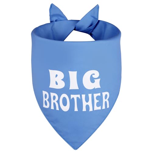 Agroon Big Brother Hundehalstuch, Blau, Größe XL, verstellbar, Dreieckstuch, Schwangerschaftsankündigung, Neugeborenes für die Familie. von Agroon