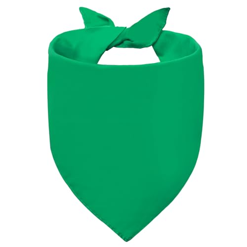 Agroon Blanko-Hundehalstuch, grün, Größe XL, 1 Stück, DIY-Schal, solide Baumwolle, langlebig, dreieckig, wendbar, Taschentuch für Welpen, Haustiere, personalisierbar, Geburtstag/Party, lustige von Agroon