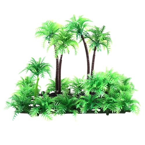 Agwuoetr 3.9" Hoehe Kuenstliche Kokospalme Pflanze Fuer Aquarium Fisch Tank Gruen von Agwuoetr