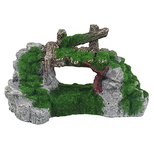 Agwuoetr Harz Moos BrüCke Fisch Spielen HöHle für Aquarium Aquarium Ornament Agwuoetr Harz Moos BrüCke Fisch Spielen HöHle für Aquarium Aquarium Ornament von Agwuoetr
