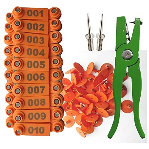 Agwuoetr Ohr Marken Ohr Marken Schaf Markierungs Applikator 001-100 Ohr Marken für das Ziegen Identifikations Kit Ohr Marken - Orange Agwuoetr Ohr Marken Ohr Marken Schaf Markierungs Applikator 001-100 Ohr Marken für das Ziegen Identifikations Kit Ohr Marken - Orange von Agwuoetr