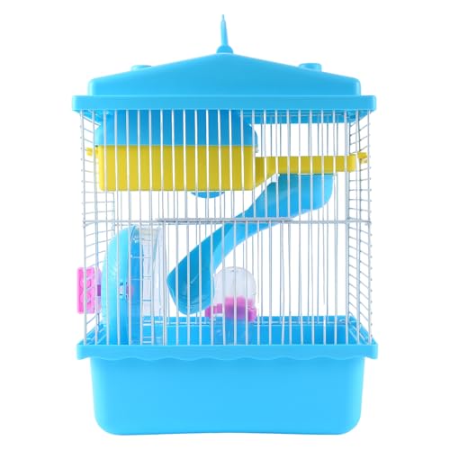 Agwuoetr Pet Cage Hamster Cottage mit Transparentem Oberlicht-Doppelschichthaus für Hamster Golden Hamster Pet Blue Agwuoetr Pet Cage Hamster Cottage mit Transparentem Oberlicht-Doppelschichthaus für Hamster Golden Hamster Pet Blue von Agwuoetr