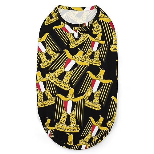 Ägypten National Emblem Hunde-Shirts, Sommer-Haustier-T-Shirts, weiches, ärmelloses Tank-Top, Haustier-Kleidung für kleine Welpen und Katzen Ägypten National Emblem Hunde-Shirts, Sommer-Haustier-T-Shirts, weiches, ärmelloses Tank-Top, Haustier-Kleidung für kleine Welpen und Katzen von Ahdyr