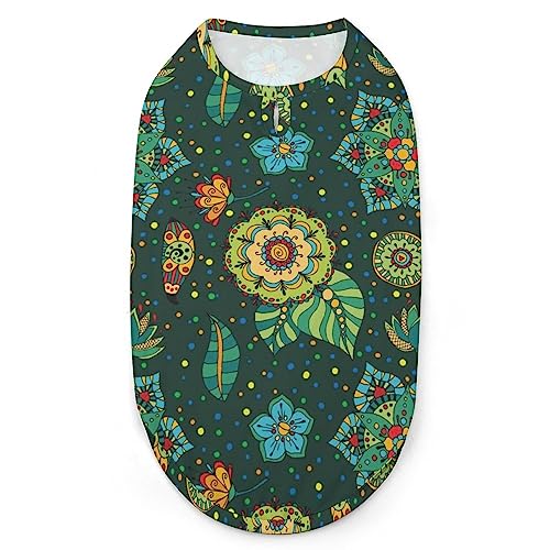 Bunte Blumendekorationen, Hunde-Shirts, Sommer-Haustier-T-Shirts, weiche, ärmellose Tank-Top-Haustierkleidung für kleine Welpen und Katzen Bunte Blumendekorationen, Hunde-Shirts, Sommer-Haustier-T-Shirts, weiche, ärmellose Tank-Top-Haustierkleidung für kleine Welpen und Katzen von Ahdyr