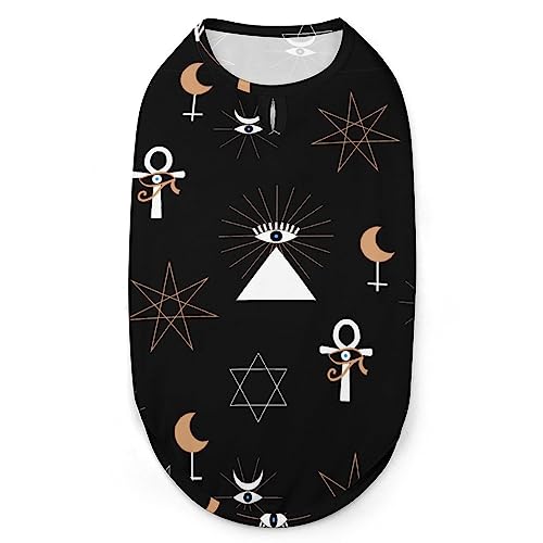 Esoterisches Symbol-Muster, Hunde-Shirts, Sommer-Haustier-T-Shirts, weiches, ärmelloses Tank-Top, Haustier-Kleidung für kleine Welpen und Katzen Esoterisches Symbol-Muster, Hunde-Shirts, Sommer-Haustier-T-Shirts, weiches, ärmelloses Tank-Top, Haustier-Kleidung für kleine Welpen und Katzen von Ahdyr