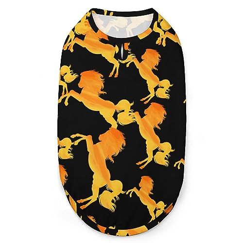 Feuerpferd-Hundehemden, Sommer-Haustier-T-Shirts, weiches, ärmelloses Tank-Top, Haustierkleidung für kleine Welpen und Katzen Feuerpferd-Hundehemden, Sommer-Haustier-T-Shirts, weiches, ärmelloses Tank-Top, Haustierkleidung für kleine Welpen und Katzen von Ahdyr