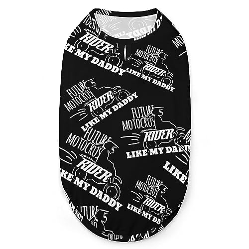 Hunde-Shirts „Future Motocross Rider Like Daddy, Sommer-Haustier-T-Shirts, weiches, ärmelloses Tank-Top, Haustier-Kleidung für kleine Welpen und Katzen Hunde-Shirts „Future Motocross Rider Like Daddy, Sommer-Haustier-T-Shirts, weiches, ärmelloses Tank-Top, Haustier-Kleidung für kleine Welpen und Katzen von Ahdyr