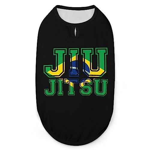 Hunde-Shirts mit Jiu-Jitsu-Brazi-Flagge, Sommer-Haustier-T-Shirts, weiches, ärmelloses Tank-Top, Haustierkleidung für kleine Welpen und Katzen von Ahdyr