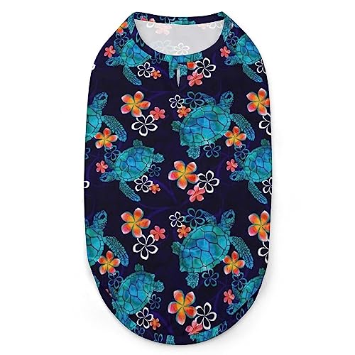 Hunde-Shirts mit Meeresschildkröte und Blumen, Sommer-Haustier-T-Shirts, weiches, ärmelloses Tank-Top, Haustierkleidung für kleine Welpen und Katzen Hunde-Shirts mit Meeresschildkröte und Blumen, Sommer-Haustier-T-Shirts, weiches, ärmelloses Tank-Top, Haustierkleidung für kleine Welpen und Katzen von Ahdyr