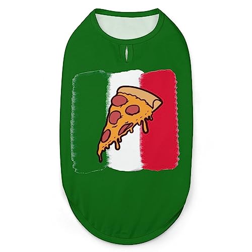 Hunde-Shirts mit Pizza-Italien-Flagge, Sommer-Haustier-T-Shirts, weiches, ärmelloses Tank-Top, Haustierkleidung für kleine Welpen und Katzen Hunde-Shirts mit Pizza-Italien-Flagge, Sommer-Haustier-T-Shirts, weiches, ärmelloses Tank-Top, Haustierkleidung für kleine Welpen und Katzen von Ahdyr