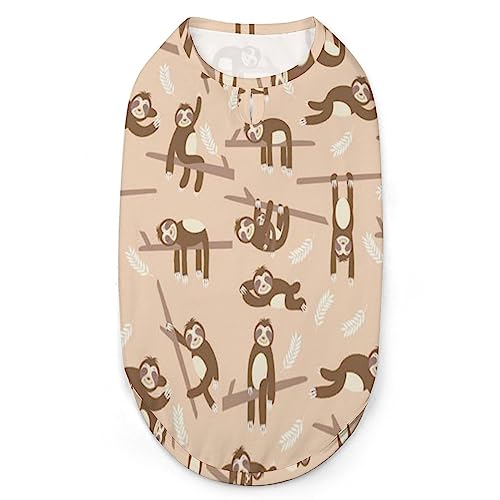 Lustige Faultier-Hunde-Shirts, Sommer-Haustier-T-Shirts, weiches, ärmelloses Tank-Top, Haustier-Kleidung für kleine Welpen und Katzen Lustige Faultier-Hunde-Shirts, Sommer-Haustier-T-Shirts, weiches, ärmelloses Tank-Top, Haustier-Kleidung für kleine Welpen und Katzen von Ahdyr