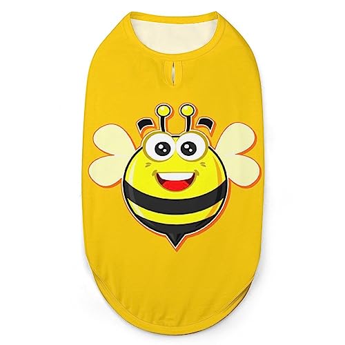 Niedliche Bienen-Hunde-Shirts, Sommer-Haustier-T-Shirts, weiches, ärmelloses Tank-Top, Haustier-Kleidung für kleine Welpen und Katzen von Ahdyr