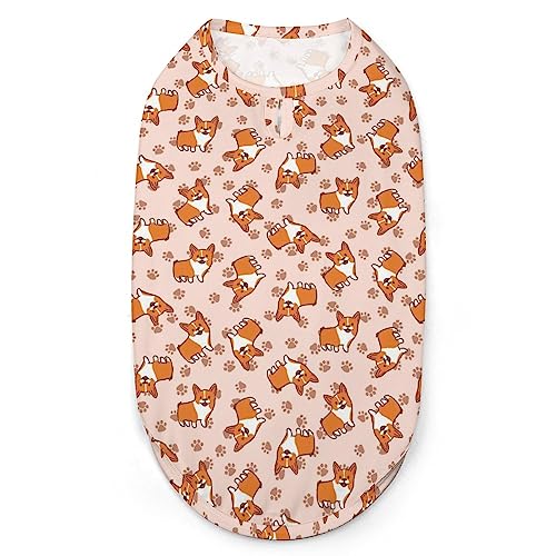 Niedliche Corgis-Hunde-Shirts, Sommer-Haustier-T-Shirts, weiche, ärmellose Tank-Top-Haustierkleidung für kleine Welpen und Katzen Niedliche Corgis-Hunde-Shirts, Sommer-Haustier-T-Shirts, weiche, ärmellose Tank-Top-Haustierkleidung für kleine Welpen und Katzen von Ahdyr