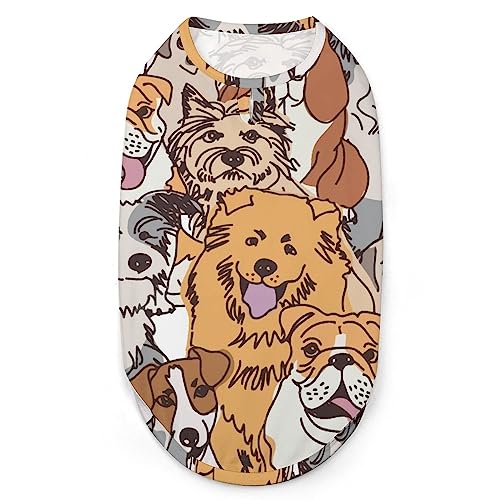 Perros De Multitud De Fondos De Pantalla Hunde-Shirts, Sommer-Haustier-T-Shirts, weiche, ärmellose Tank-Top-Haustierkleidung für kleine Welpen und Katzen Perros De Multitud De Fondos De Pantalla Hunde-Shirts, Sommer-Haustier-T-Shirts, weiche, ärmellose Tank-Top-Haustierkleidung für kleine Welpen und Katzen von Ahdyr