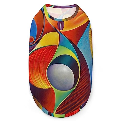 Psychedelic Art Hunde-Shirts, Sommer-Haustier-T-Shirts, weiches, ärmelloses Tank-Top, Haustier-Kleidung für kleine Welpen und Katzen Psychedelic Art Hunde-Shirts, Sommer-Haustier-T-Shirts, weiches, ärmelloses Tank-Top, Haustier-Kleidung für kleine Welpen und Katzen von Ahdyr