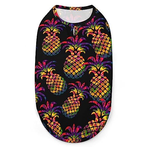Regenbogen-Tie-Dye-Kiefern-Hunde-Shirts, Sommer-Haustier-T-Shirts, weiches, ärmelloses Tank-Top, Haustier-Kleidung für kleine Welpen und Katzen Regenbogen-Tie-Dye-Kiefern-Hunde-Shirts, Sommer-Haustier-T-Shirts, weiches, ärmelloses Tank-Top, Haustier-Kleidung für kleine Welpen und Katzen von Ahdyr