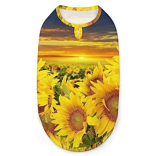 Sonnenblumen-Hunde-Shirts, Sommer-Haustier-T-Shirts, weiches, ärmelloses Tank-Top, Haustier-Kleidung für kleine Welpen und Katzen Sonnenblumen-Hunde-Shirts, Sommer-Haustier-T-Shirts, weiches, ärmelloses Tank-Top, Haustier-Kleidung für kleine Welpen und Katzen von Ahdyr