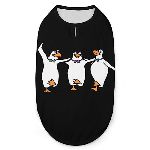 Tanzende Pinguine Hunde-Shirts, Sommer-Haustier-T-Shirts, weiches, ärmelloses Tank-Top, Haustier-Kleidung für kleine Welpen und Katzen von Ahdyr