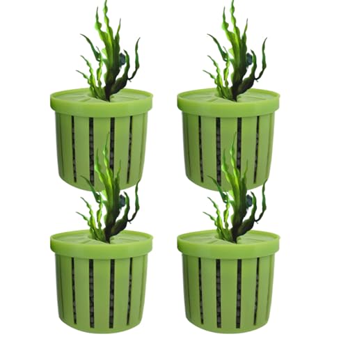 Ahuuen Aquarien Pflanzen Töpfe - Pflanzenbecher für Aquarien,Dekorativer Wasserpflanzen Halter, Wasserdékor Für Aquarien In Wohnung, Büro Und Restaurant von Ahuuen